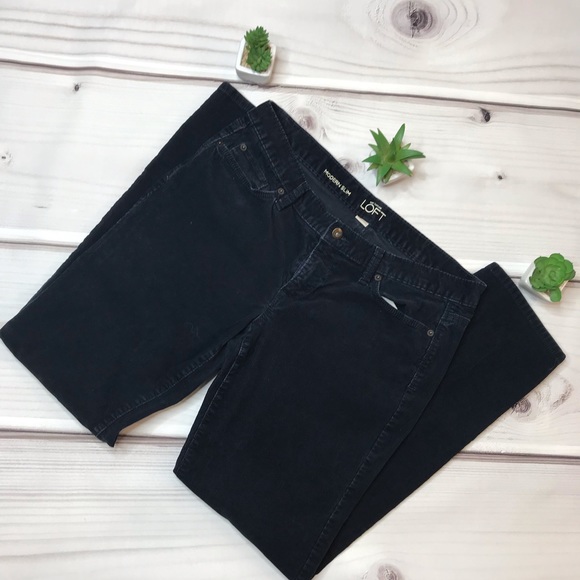 LOFT Modern Slim Corduroy Pants - Picture 1 of 4